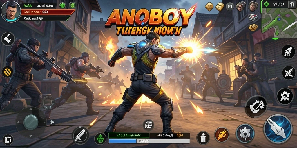 Tampilan gameplay ANOBOY yang seru dan menegangkan.