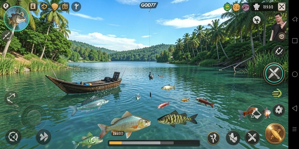 Tangkapan ikan yang menakjubkan dalam gameplay GOD77.