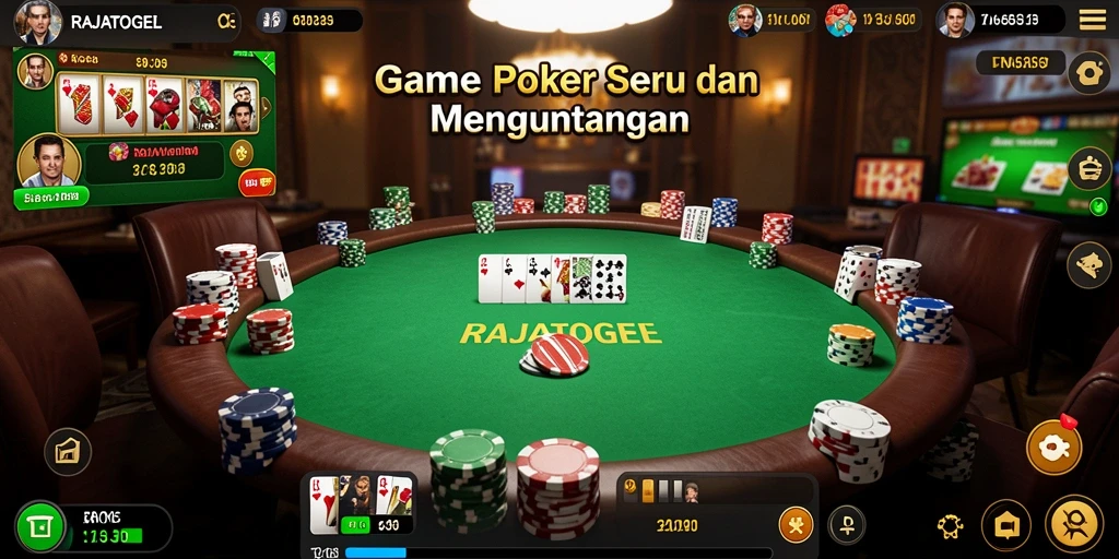 Screenshot gameplay RAJATOGEL menampilkan aksi Poker yang mendebarkan.