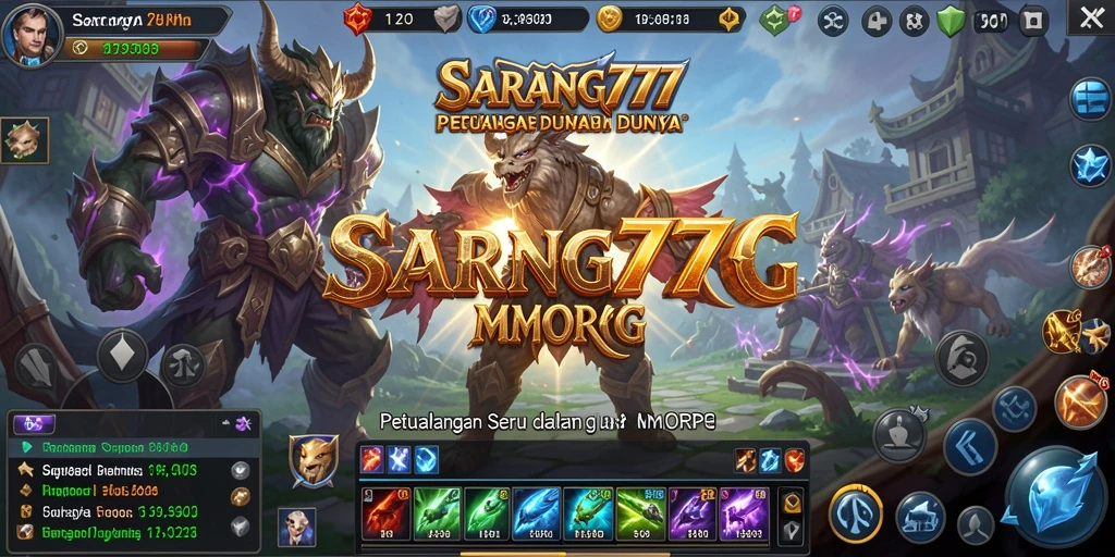 Menampilkan aksi seru dalam dunia MMORPG SARANG777.