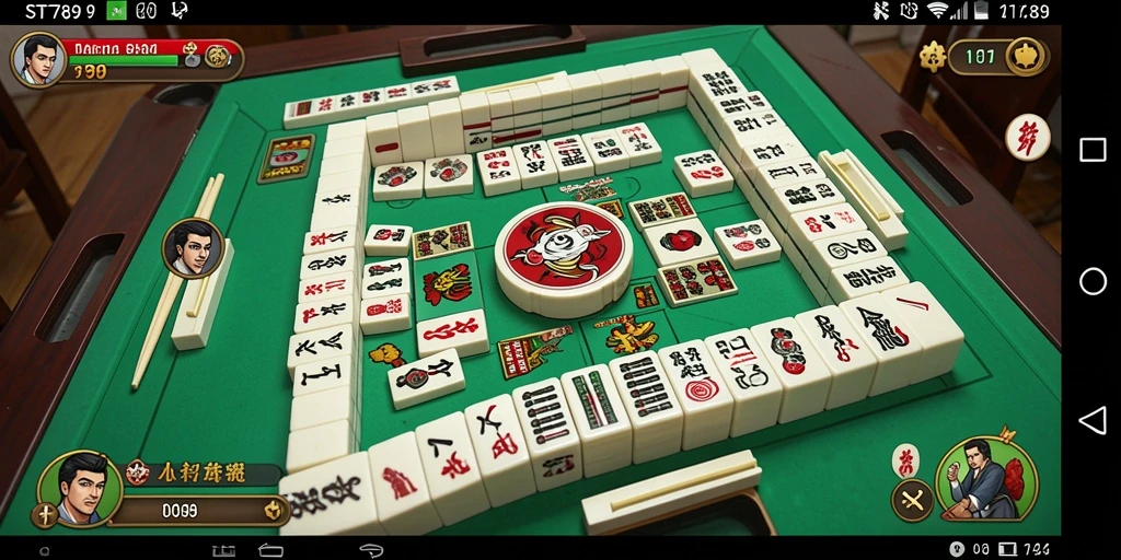 Screenshot gameplay ST789 dengan grafis Mahjong yang menakjubkan.